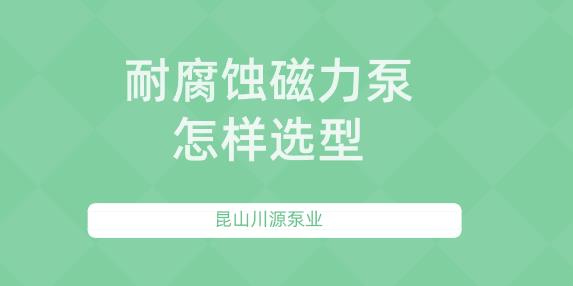 耐腐蝕磁力泵怎樣選型